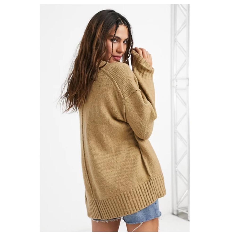 FREE PEOPLE BOHO TUNIC PULLOVER SWEATER TOP A3C - Picture 3 of 16